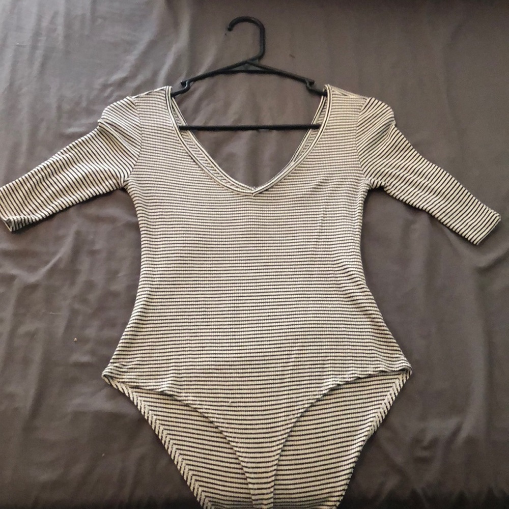 Small black & white body suit